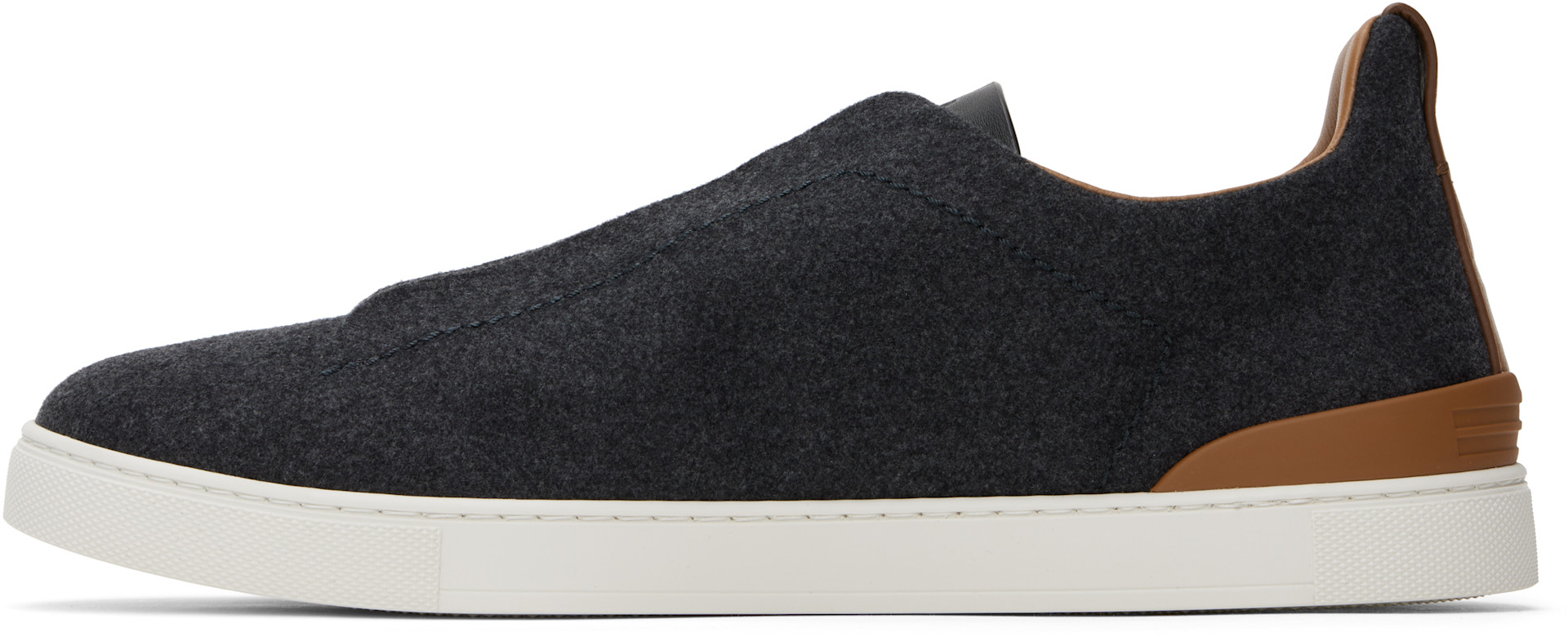ZEGNA: Gray #UseTheExisting Triple Stitch Sneakers | SSENSE