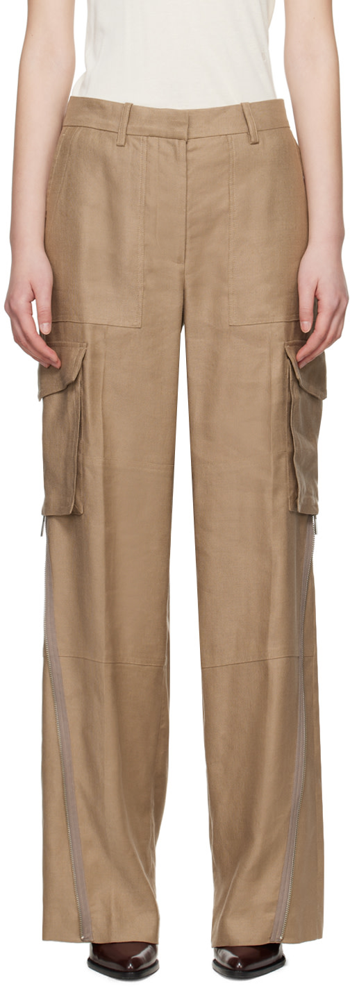 Helmut Lang - Pantalon menuisier cargo brun