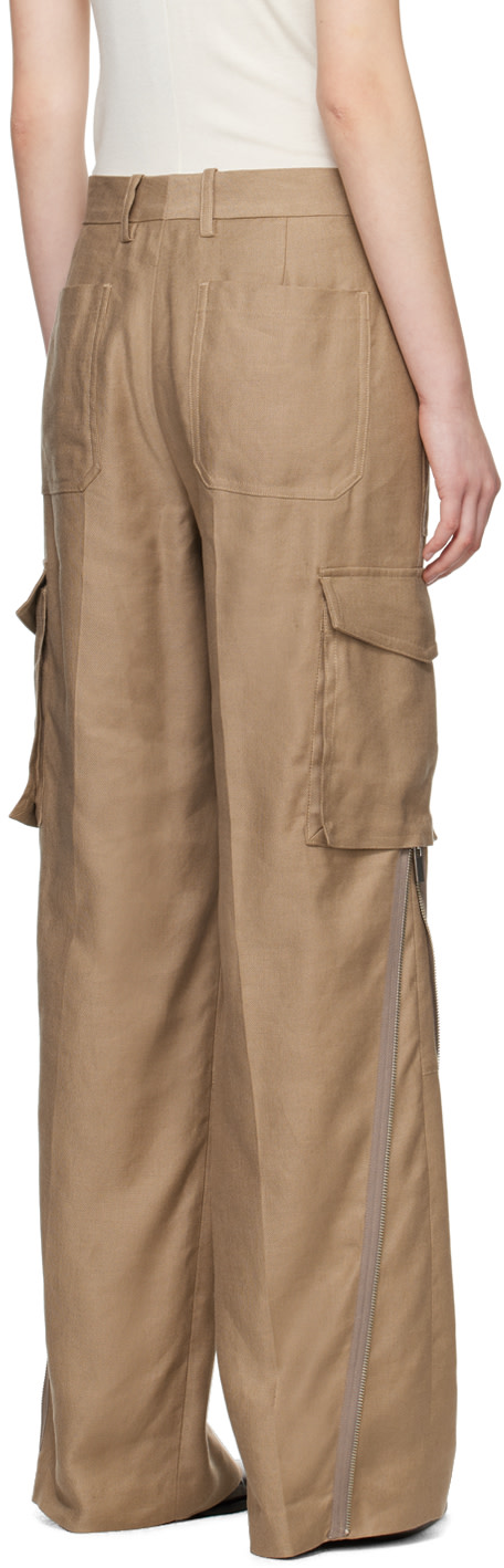 Helmut Lang - Pantalon menuisier cargo brun