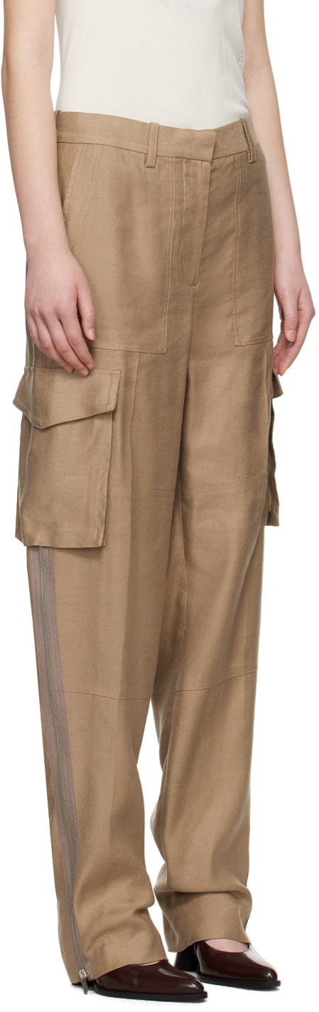 Helmut Lang - Pantalon menuisier cargo brun