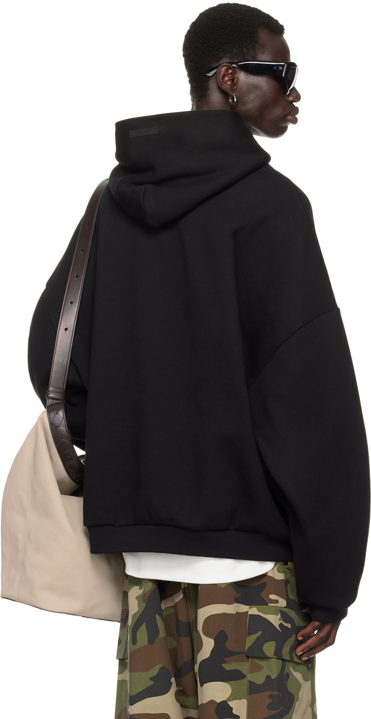 Fear of God ESSENTIALS - Black Printed Logo Hoodie
