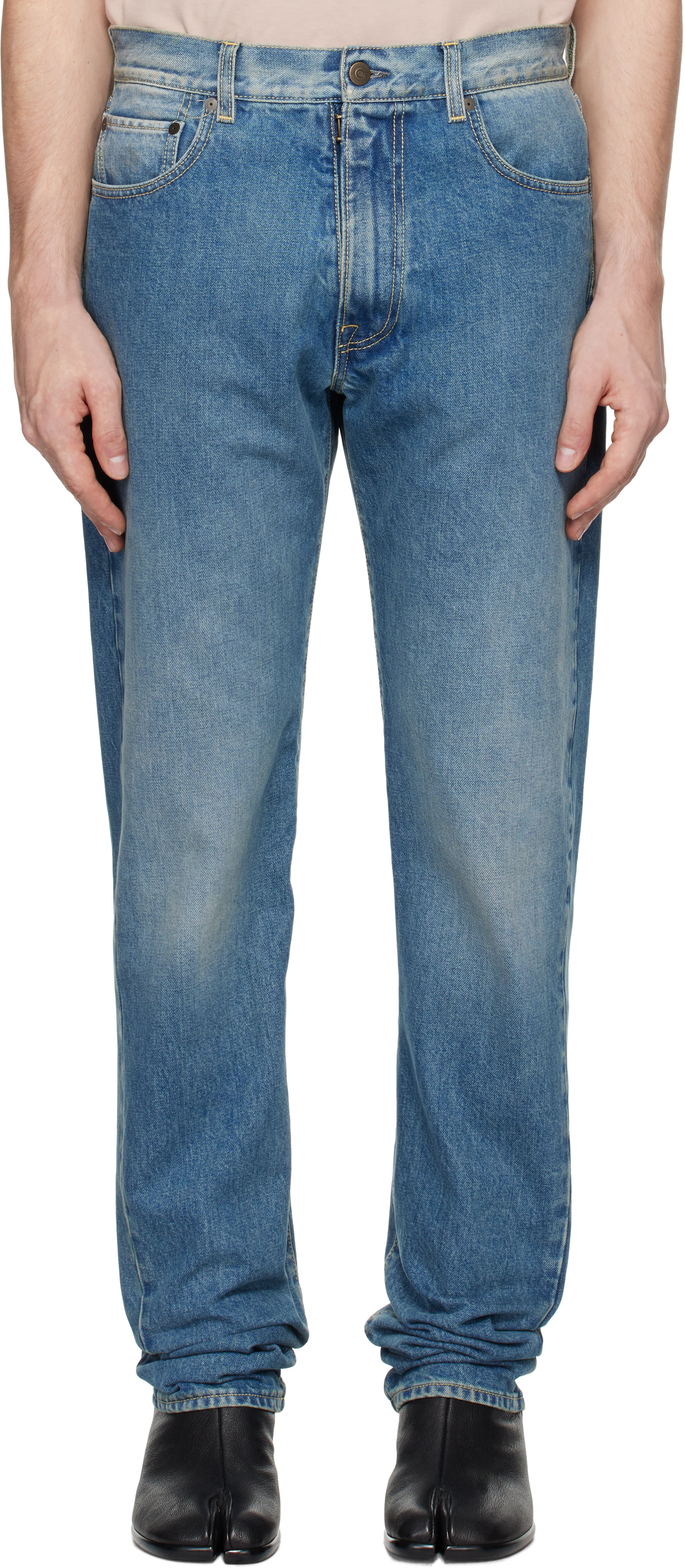 Maison Margiela - Blue Turn-Up Jeans