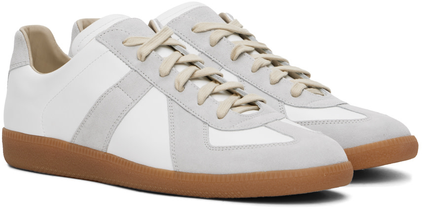 Maison Margiela - Baskets Replica blanc et gris