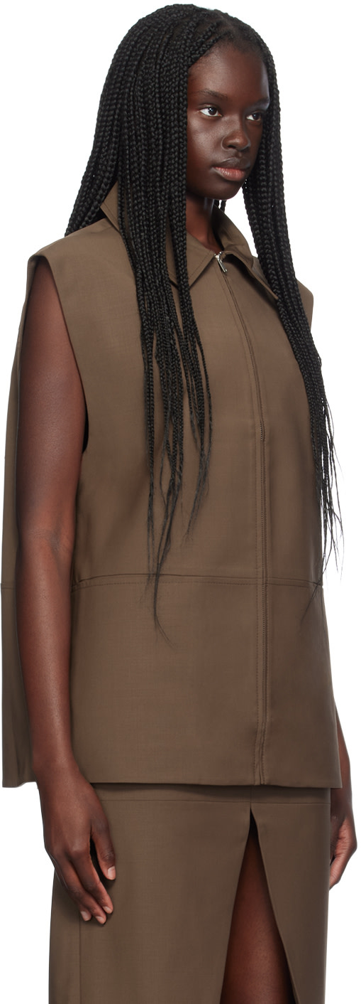Aya Muse - Gilet Castor brun