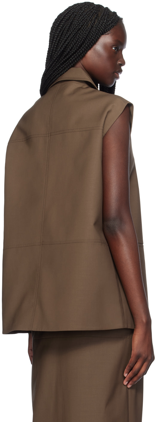 Aya Muse - Gilet Castor brun