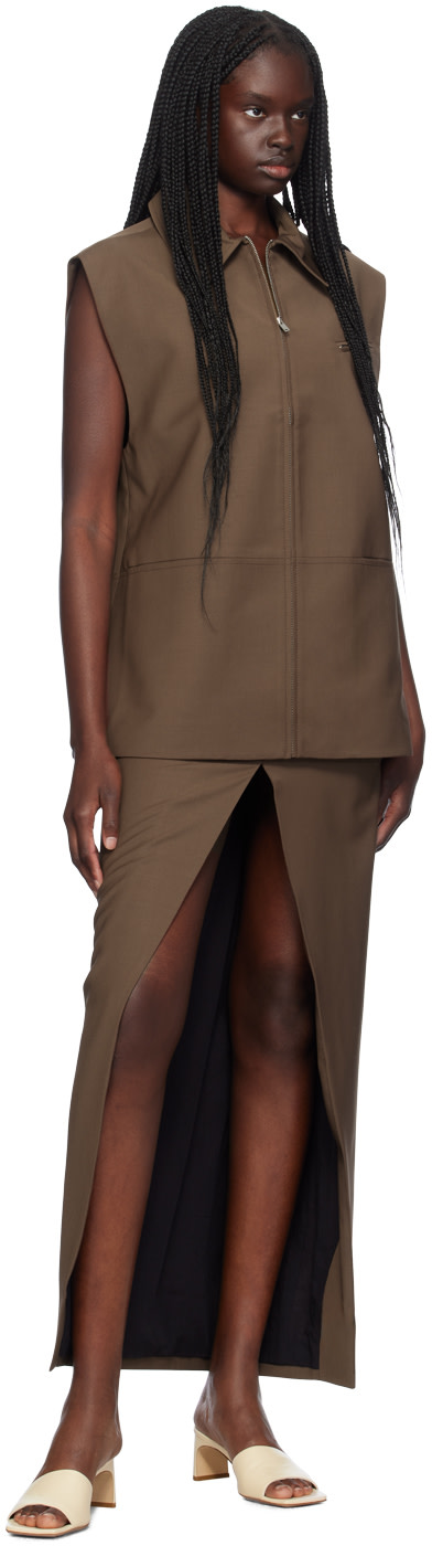 Aya Muse - Gilet Castor brun