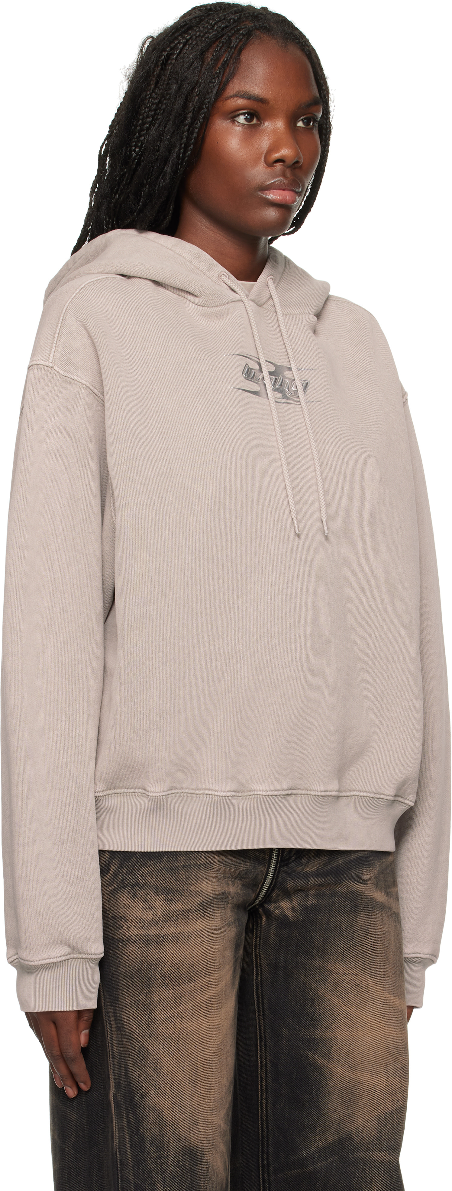 non trouve alexander wang パーカー Black Cotton Logo Zip-Up Hoodie in WASHED BLACK | alexanderwang®