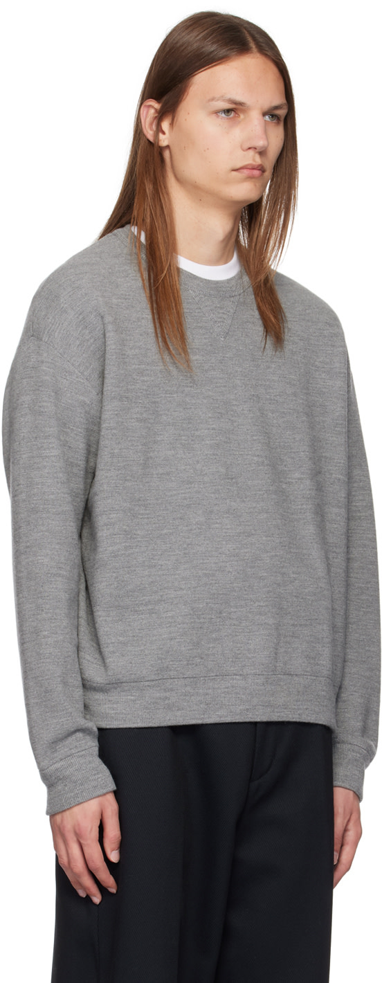 Solid Homme - Pull gris à col ras du cou