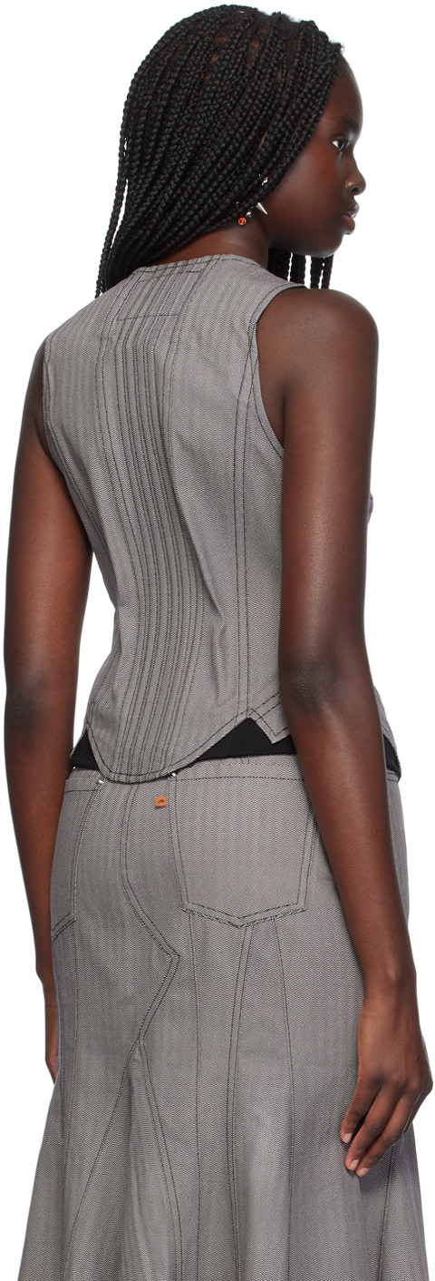 Miaou - Corset Dolly noir et blanc