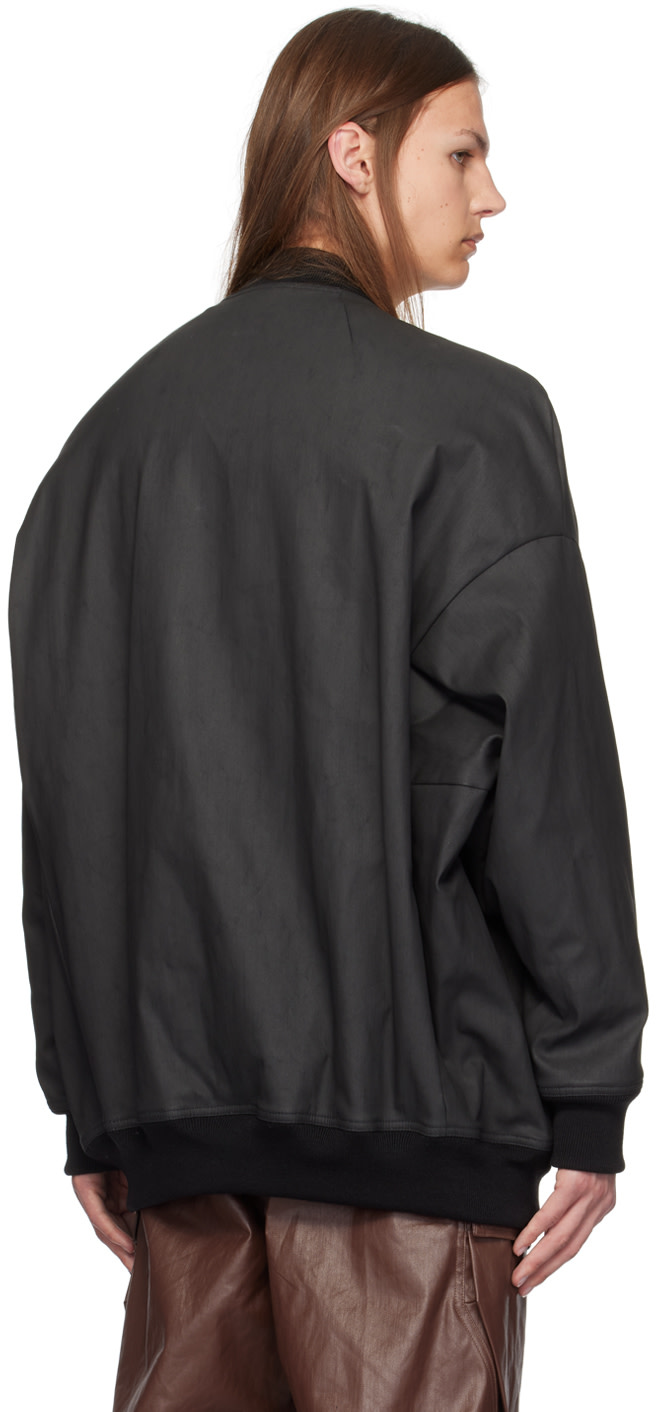 Rick Owens: Black Porterville Jumbo Peter Flight Jacket | SSENSE Rick Owens: Black Porterville Jumbo Peter Flight Jacket | SSENSE
