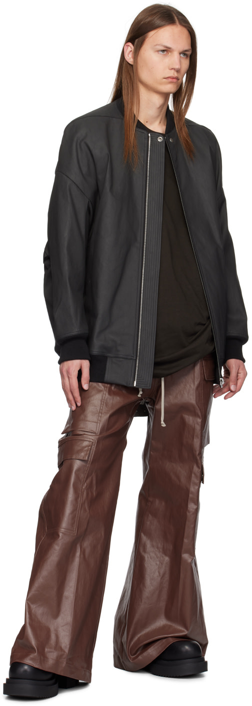 Rick Owens: Black Porterville Jumbo Peter Flight Jacket | SSENSE Rick Owens: Black Porterville Jumbo Peter Flight Jacket | SSENSE