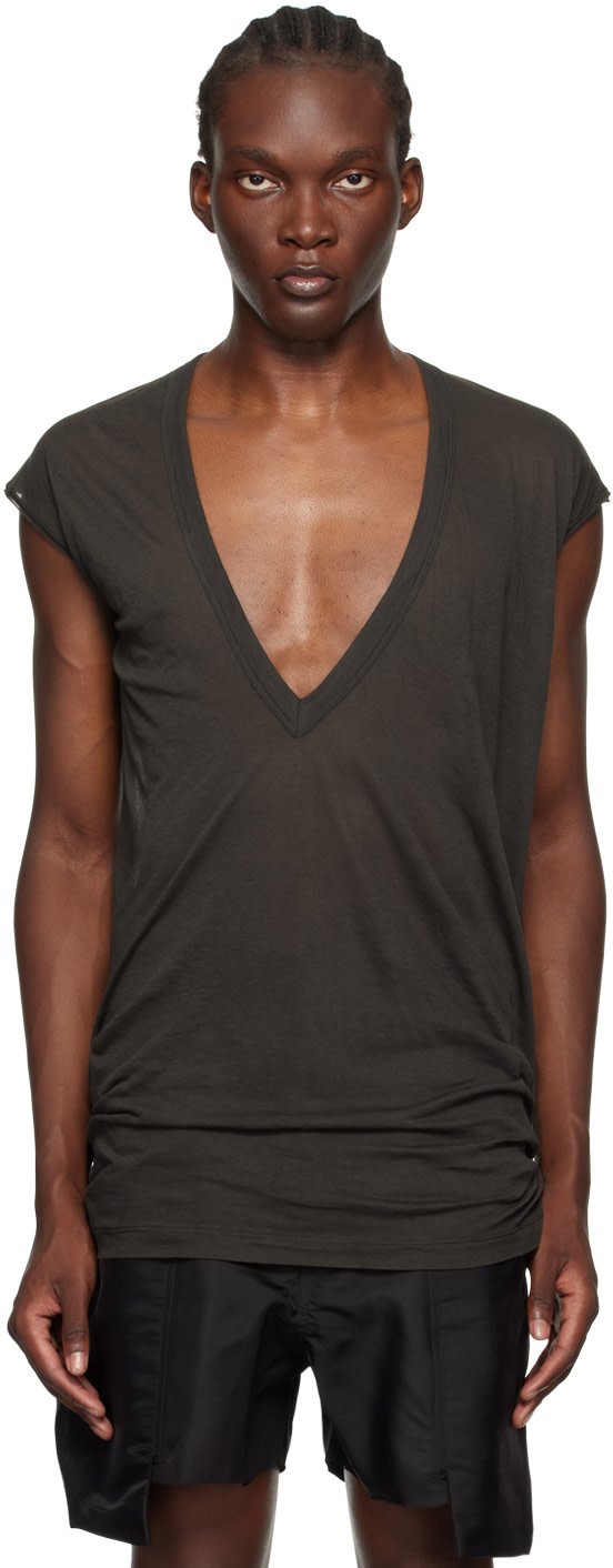 Rick Owens: Gray Porterville Dylan T-Shirt | SSENSE United Kingdom