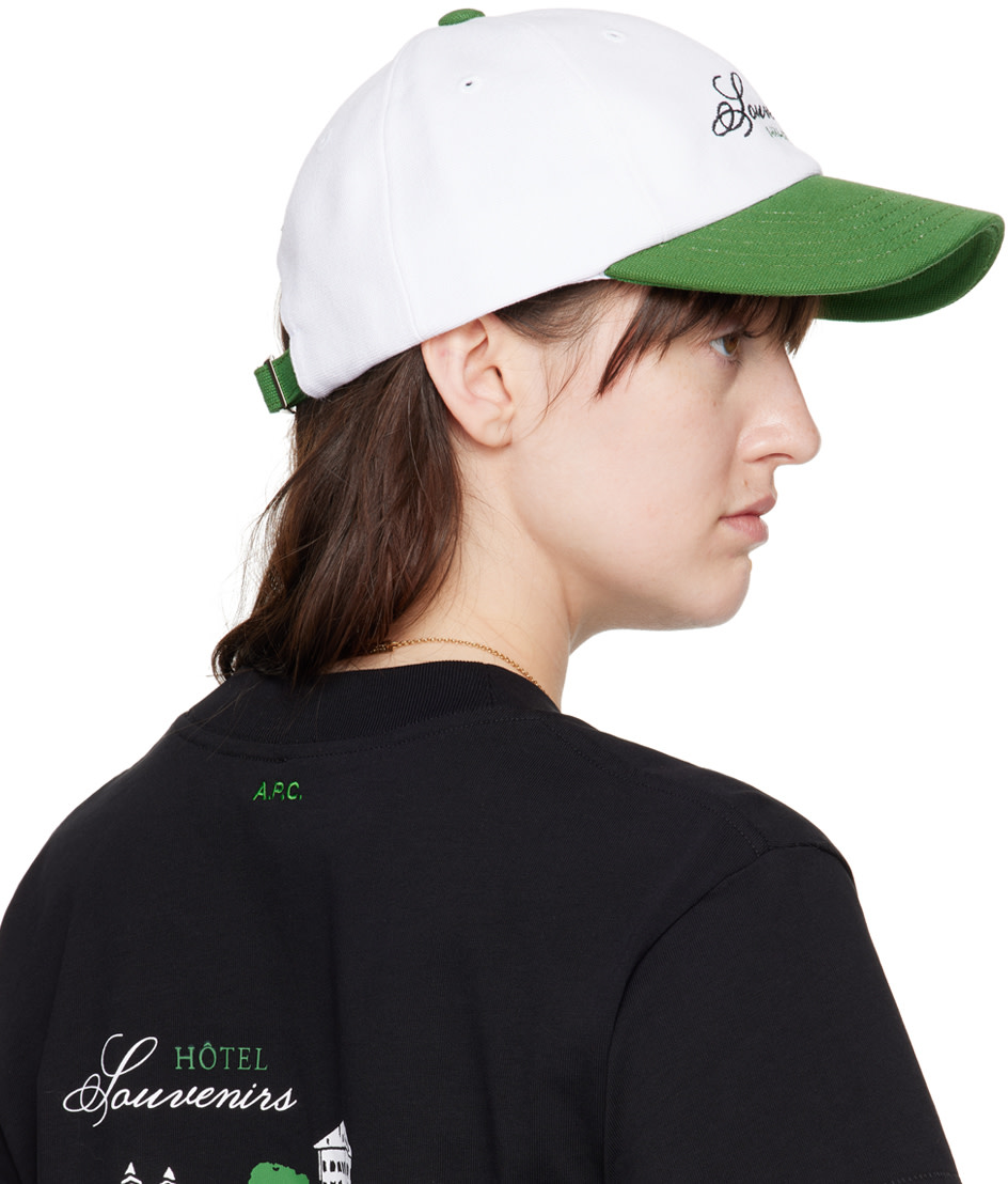 A.P.C.: White JJJJound Edition 'Hôtel Souvenirs' Cap | SSENSE