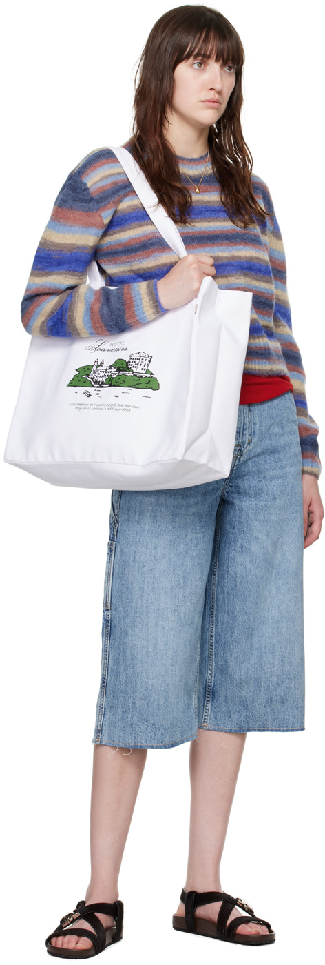 A.P.C.: JJJJoundエディション ホワイト Hôtel Souvenirs トートバッグ