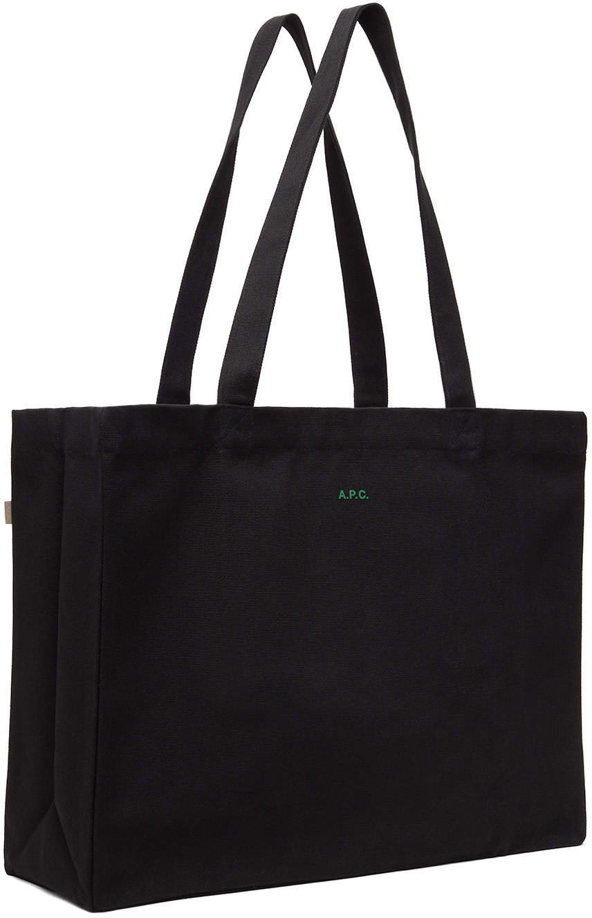 A.P.C.: Black JJJJound Edition 'Hôtel Souvenirs' Tote | SSENSE