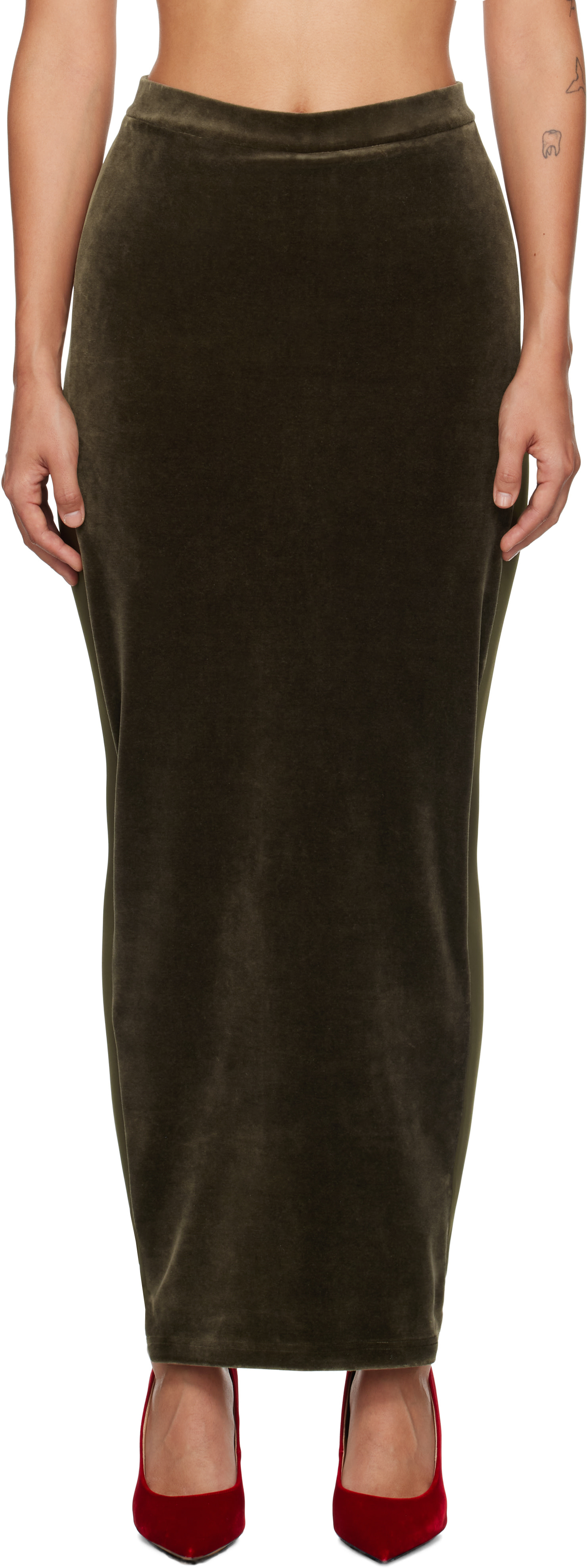 Pushbutton - Jupe-short kaki à panneaux