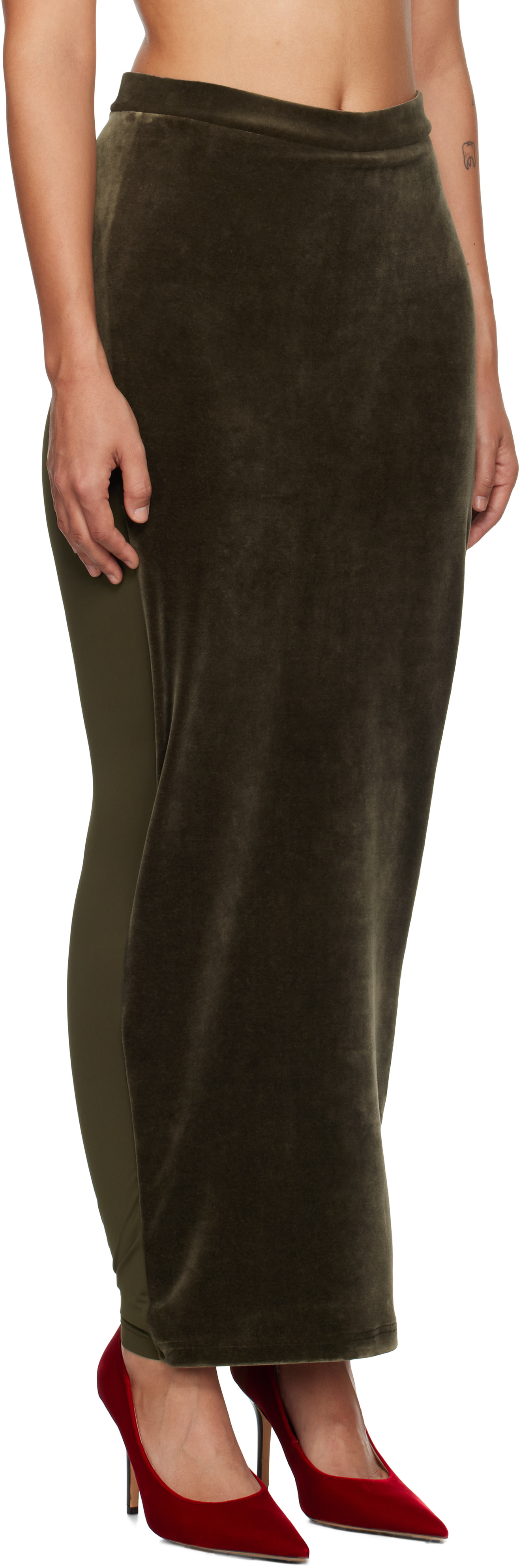 Pushbutton - Jupe-short kaki à panneaux