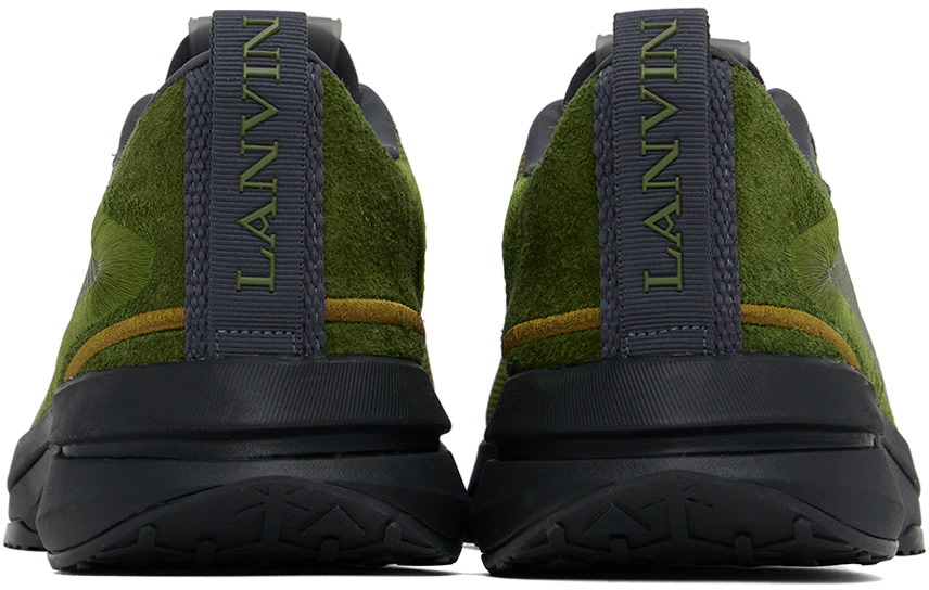 Lanvin - Khaki L-I Mesh Sneakers
