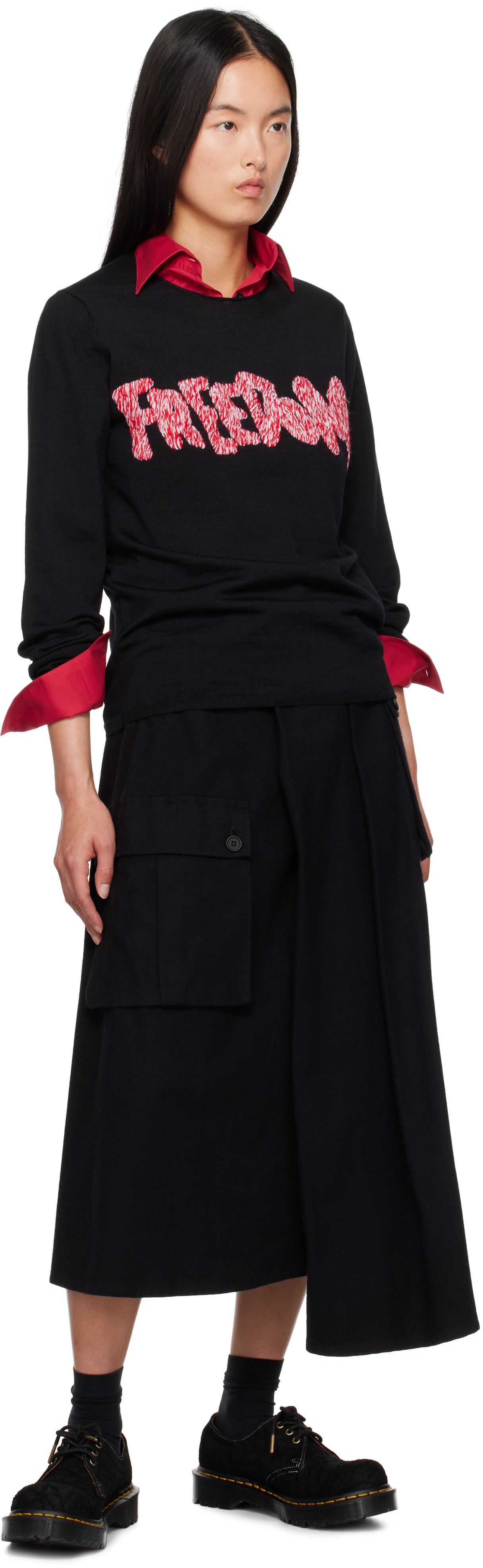 Comme des Garçons Shirt - Pull 'Freedom' noir