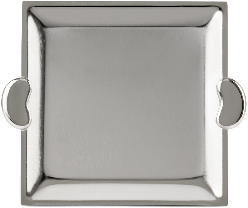 Gohar World - Silver Bean Square Tray