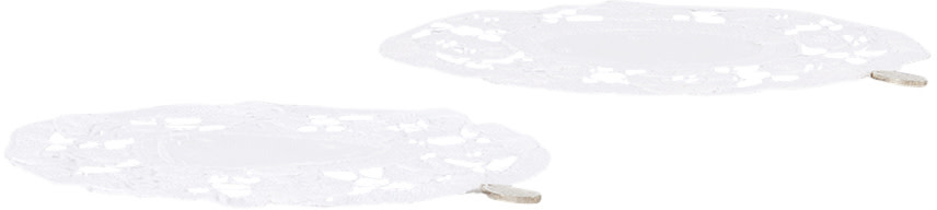 Gohar World - White Lace & Bean Coaster Set
