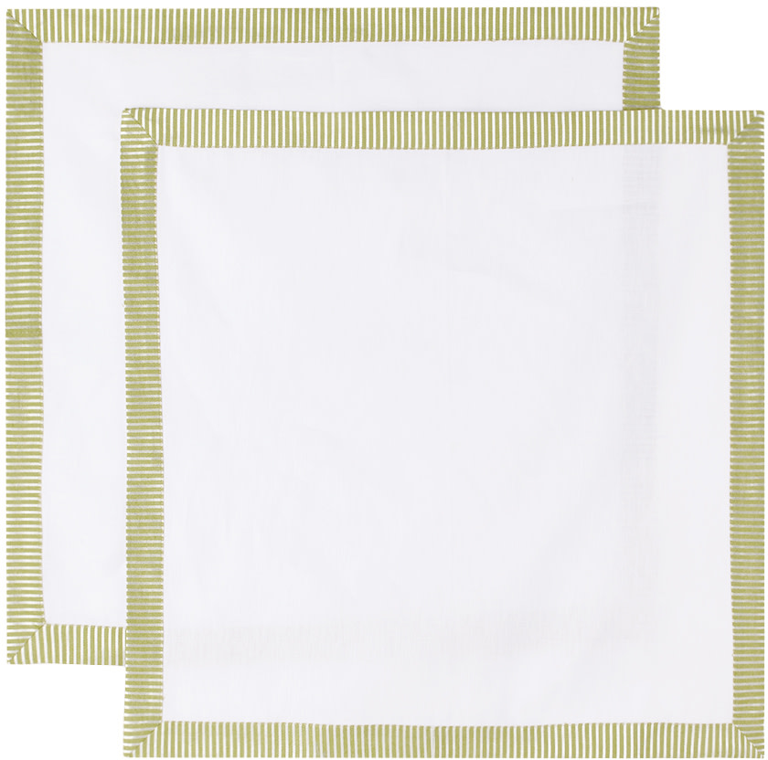 Gohar World - Green Opaline Dinner Napkin Set