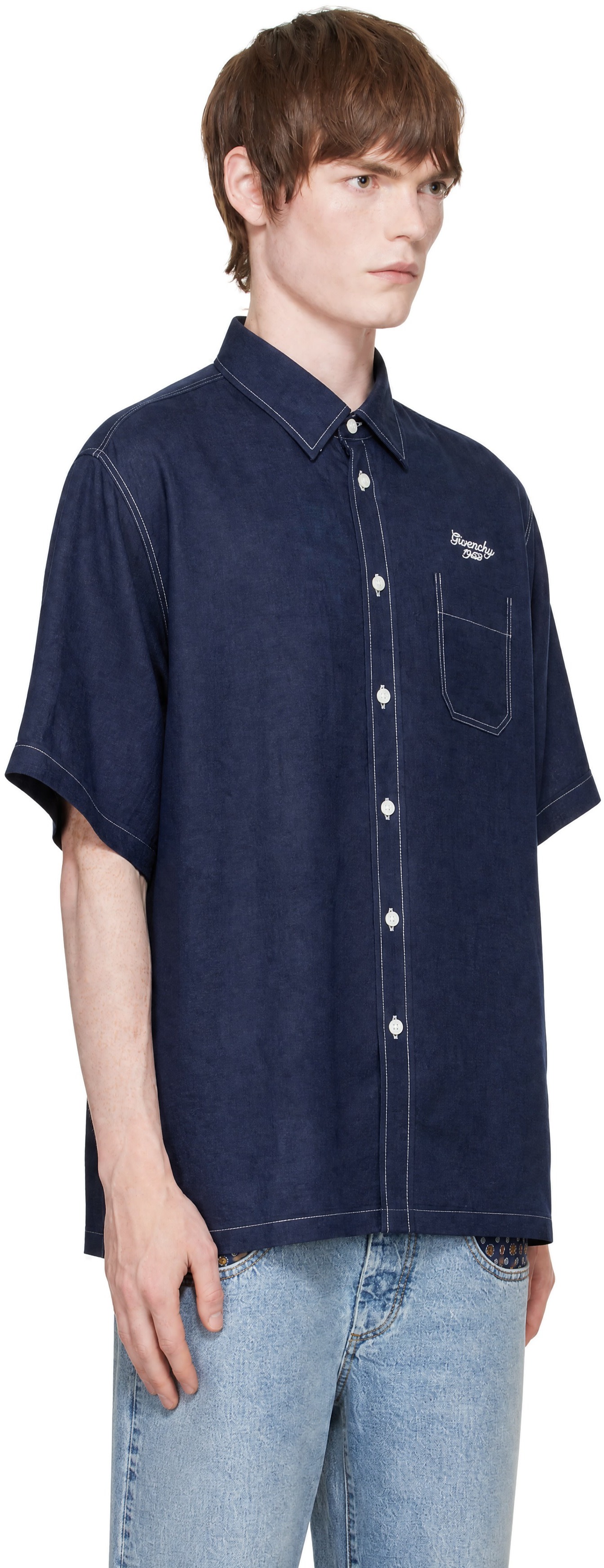 Givenchy - Chemise 'Givenchy 1952' bleu marine