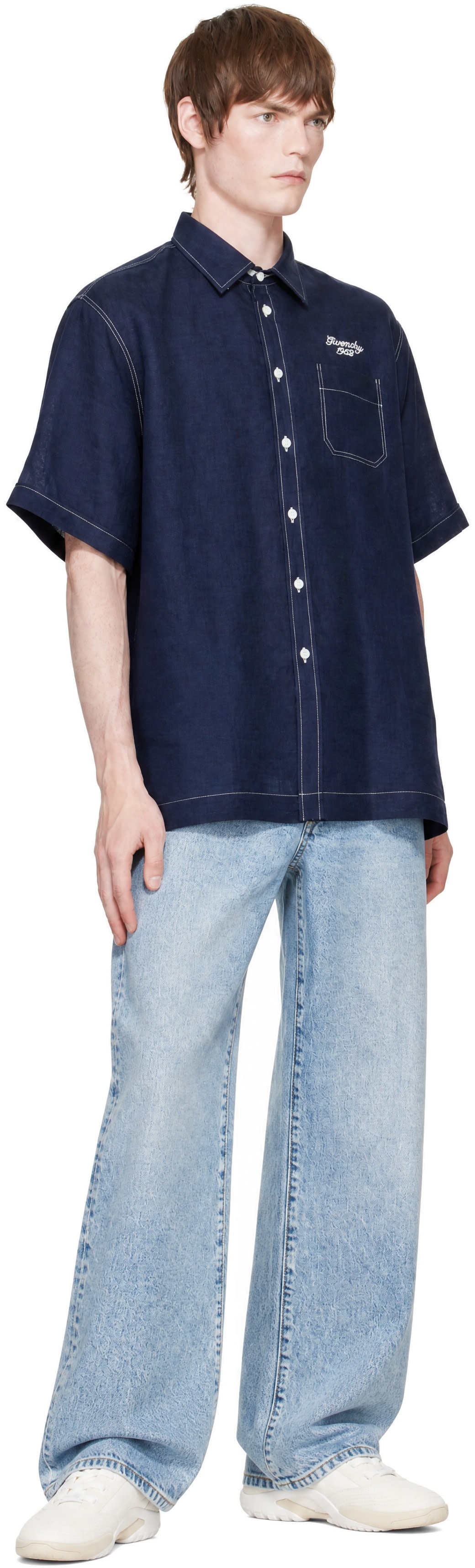 Givenchy - Chemise 'Givenchy 1952' bleu marine