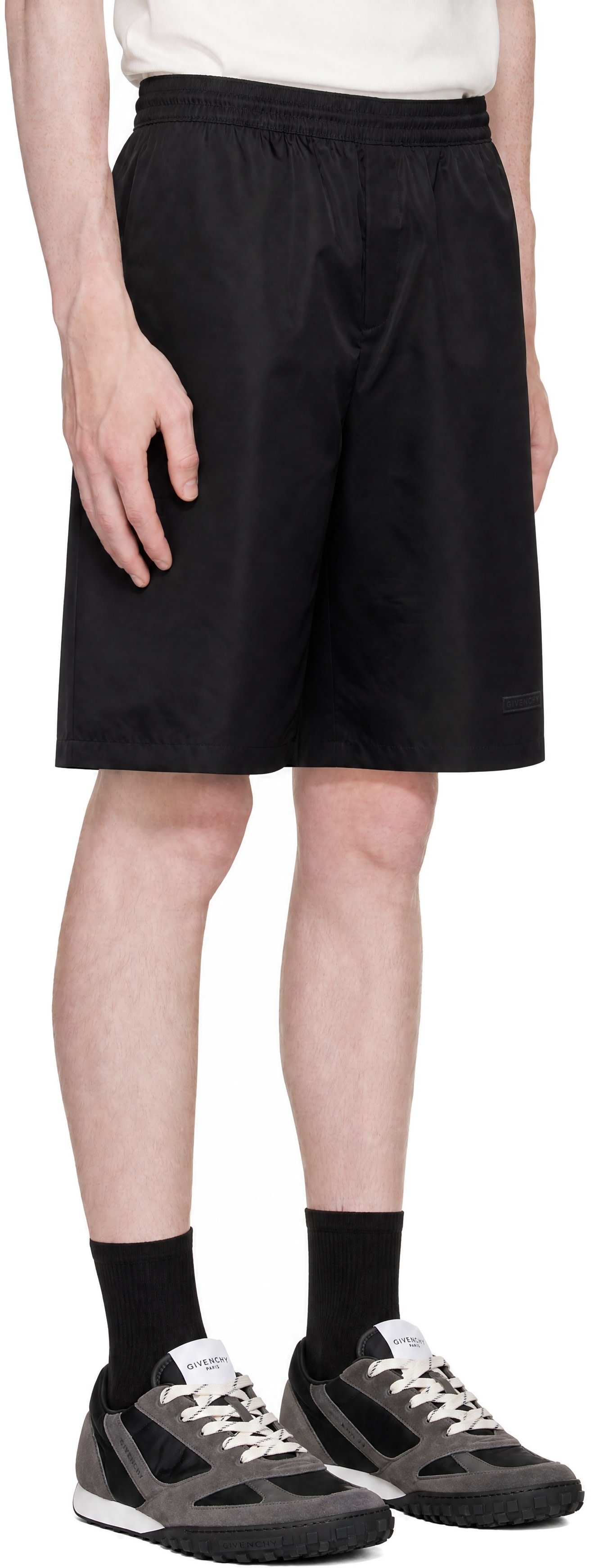 Givenchy - Black Elasticized Formal Shorts