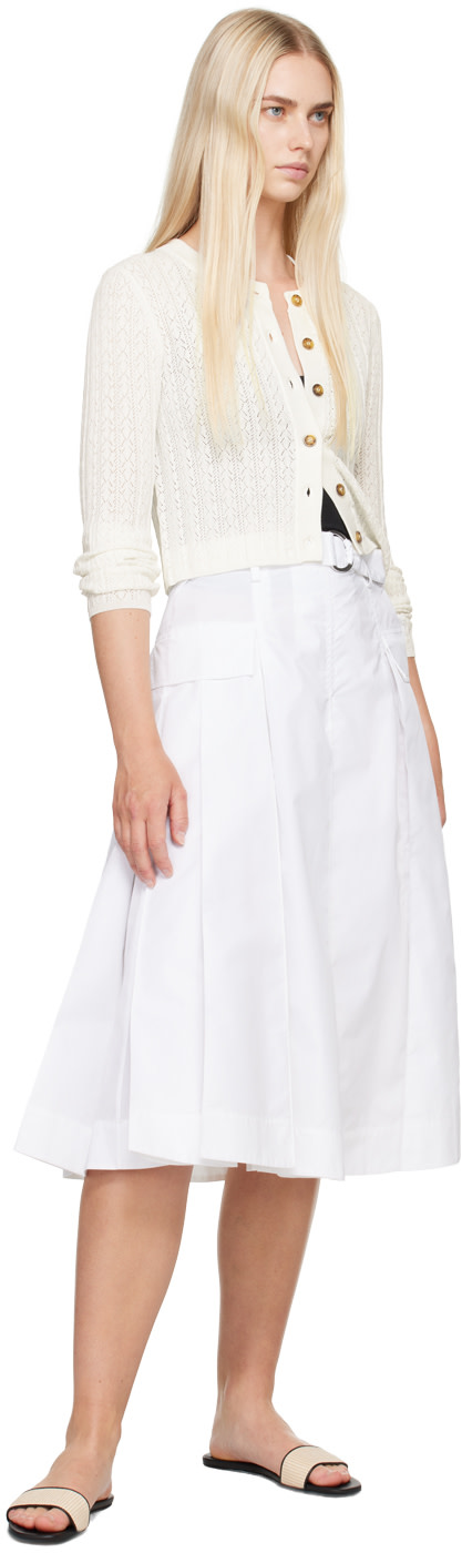 3.1 Phillip Lim: White Utility Midi Skirt | SSENSE