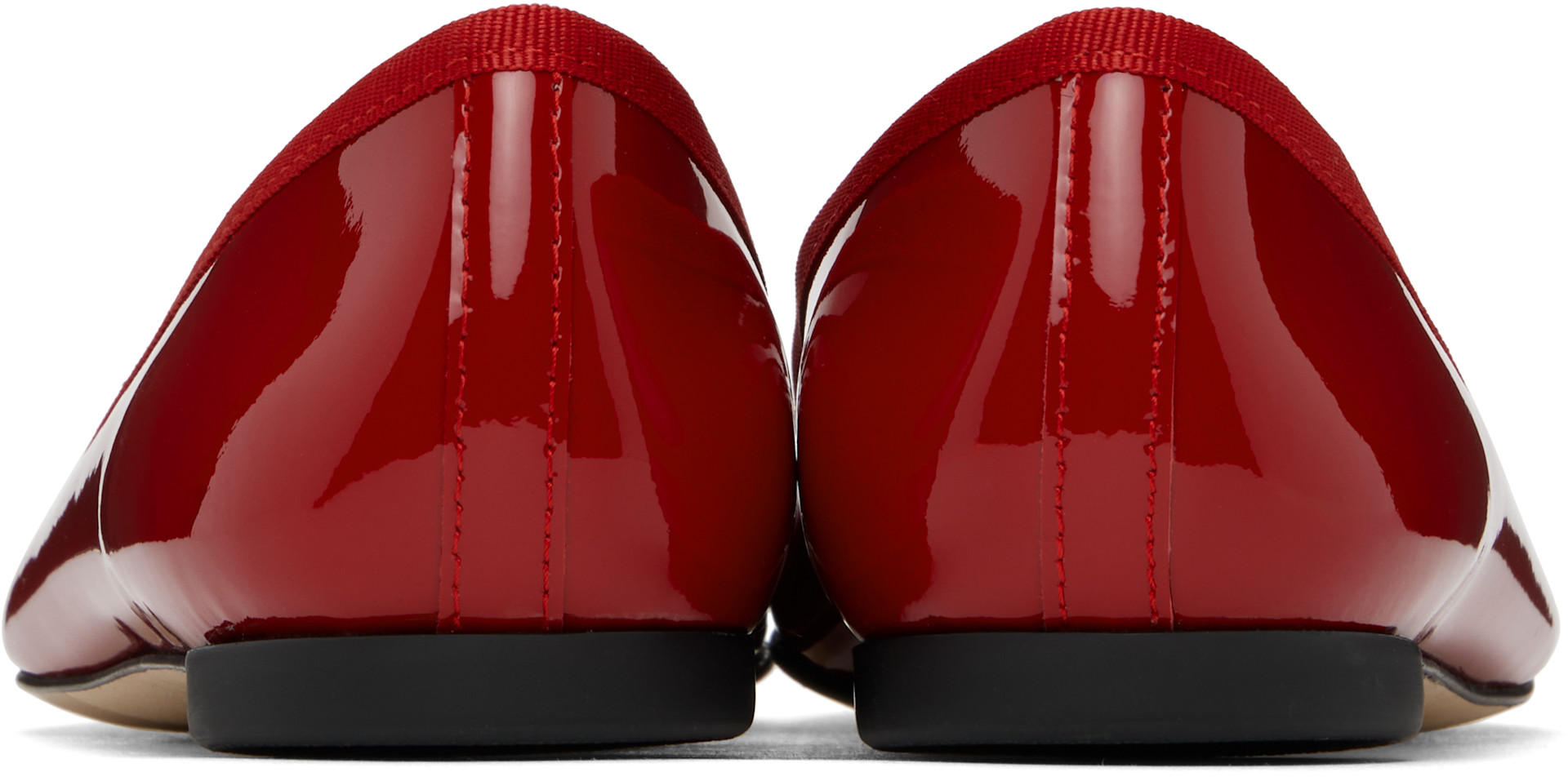 Repetto: Red Brigitte Pointy Toe Ballerina Flats | SSENSE