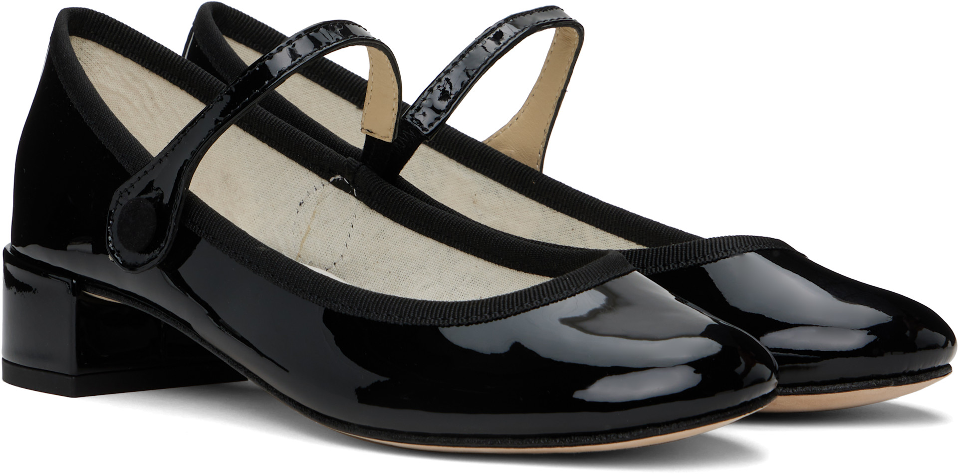 Repetto: ブラック Rose メリージェーン ヒール | SSENSE 日本