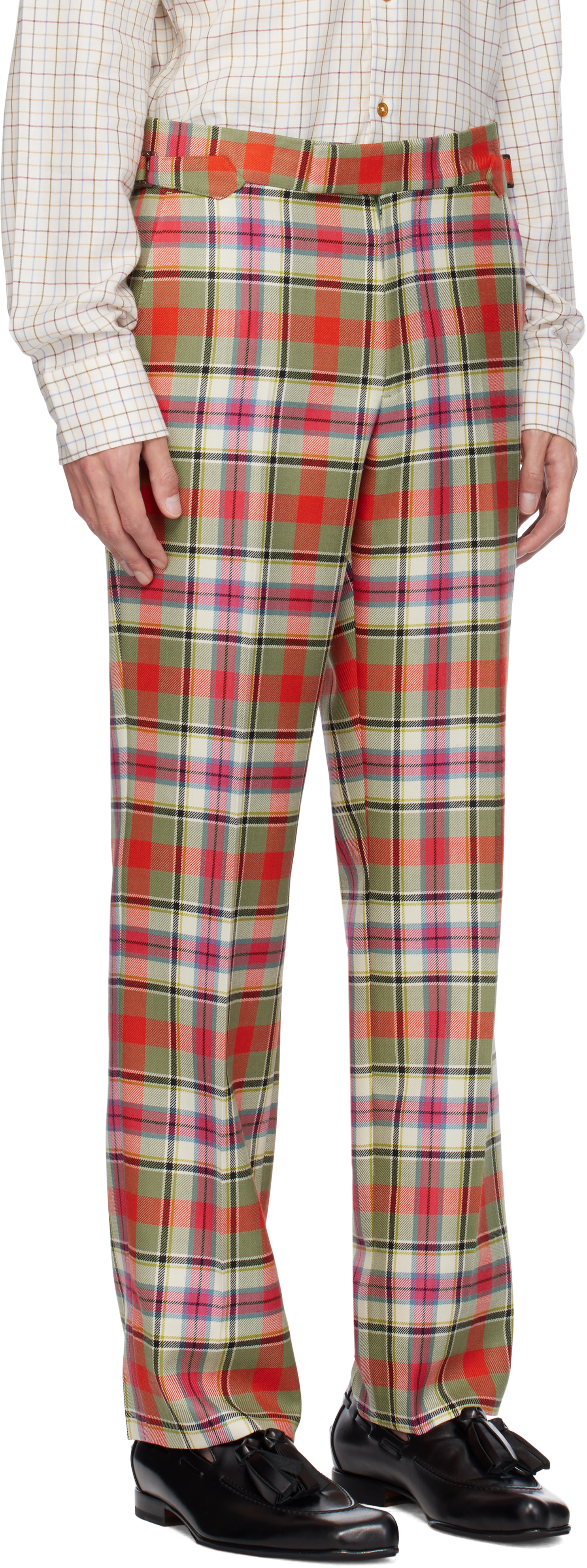 Vivienne Westwood: Green & Red Sang Trousers | SSENSE