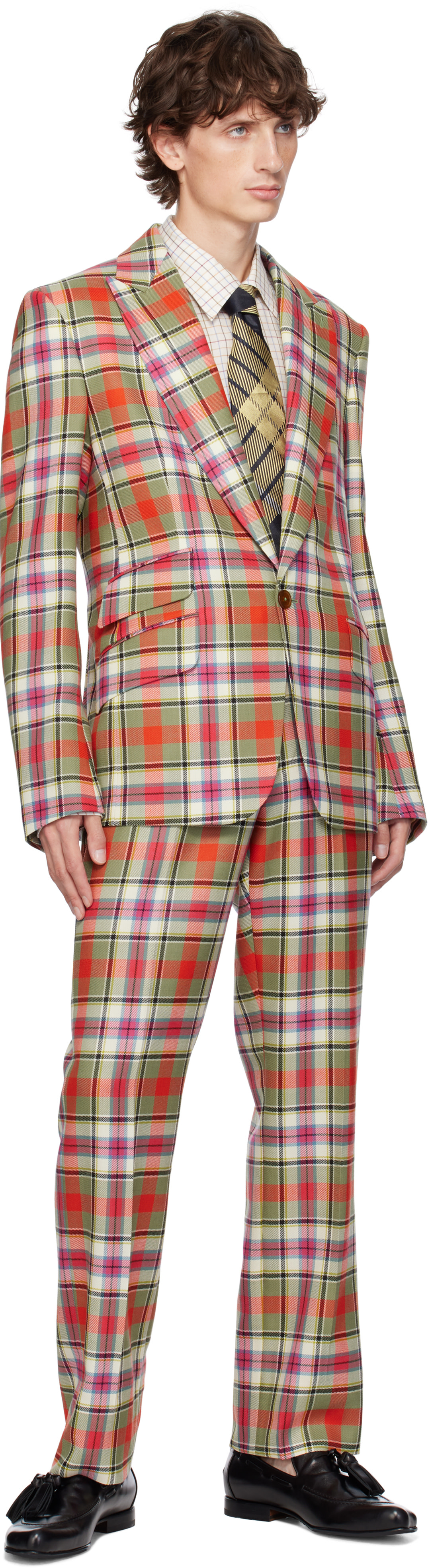 Vivienne Westwood: Green & Red Sang Trousers | SSENSE