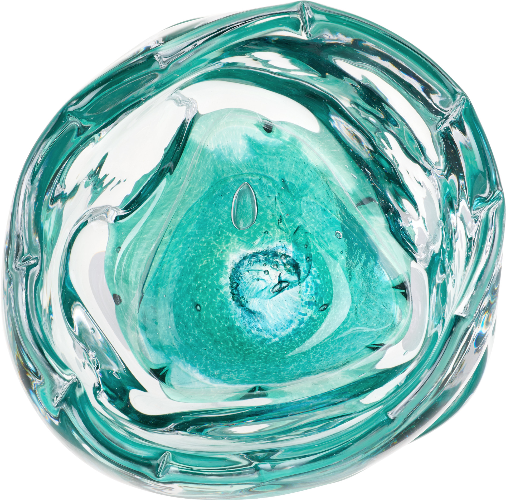 Szkło - Vase vert à base en forme de fleur exclusif à SSENSE