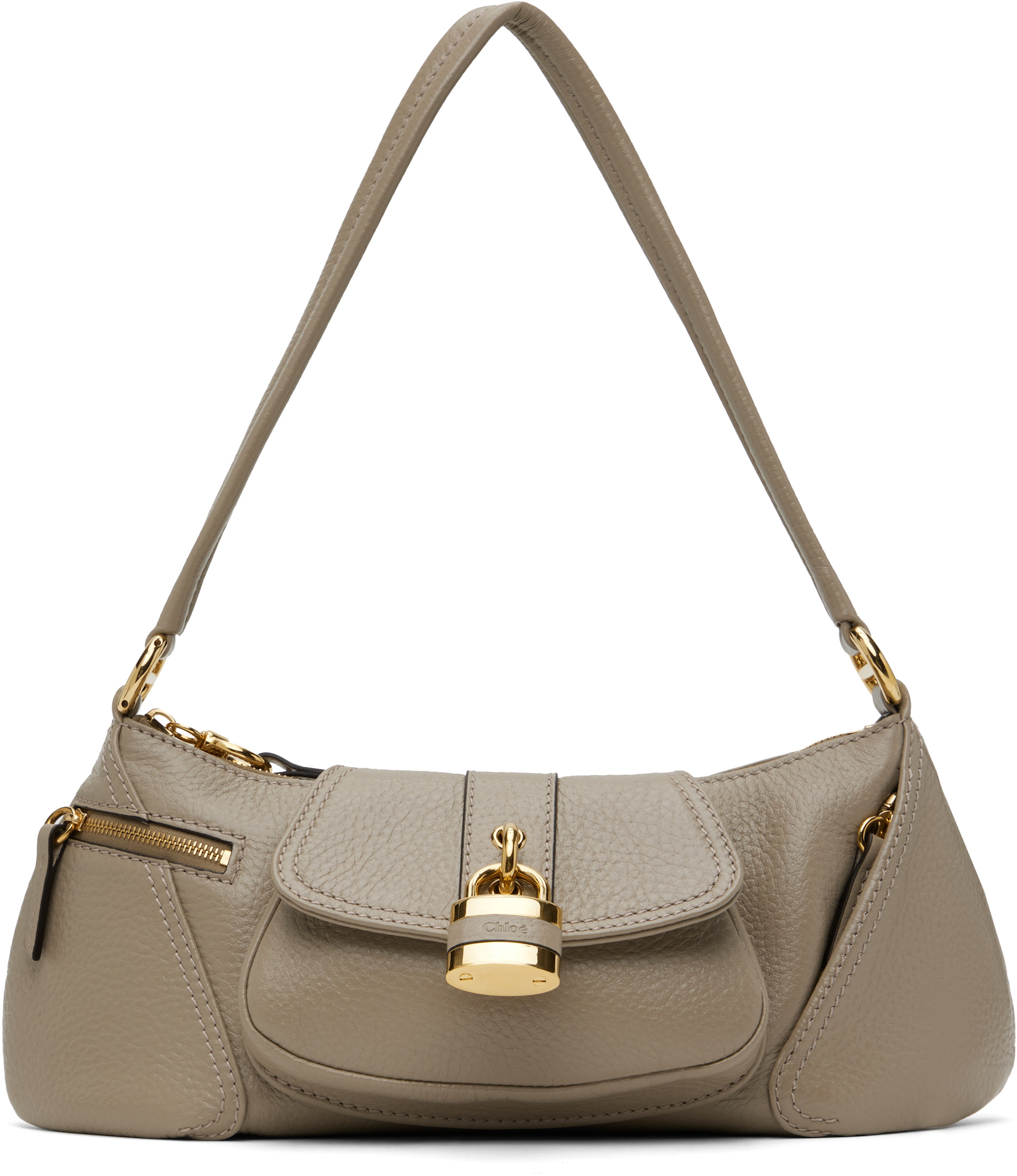 Chloé: Taupe 'The 99' Shoulder Bag | SSENSE