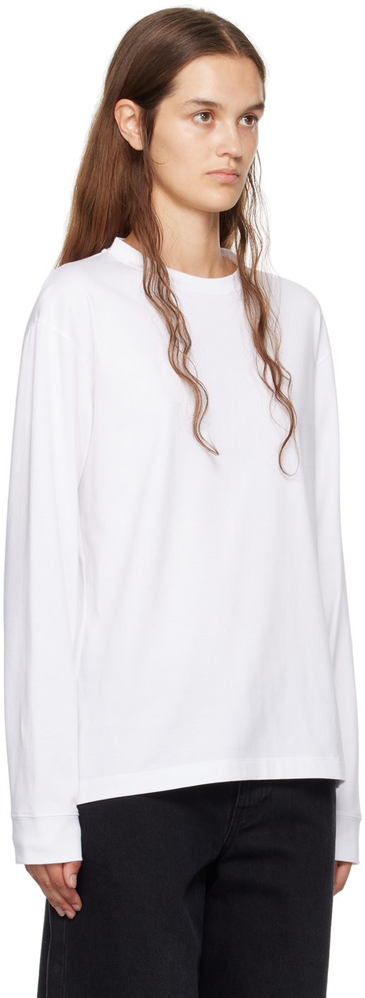 The Row: White Ciles R Long Sleeve T-Shirt | SSENSE