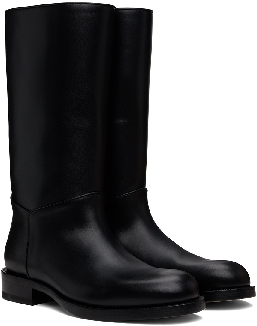 The Row: Black Nobilis Riding Boots | SSENSE