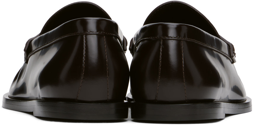 The Row - Flâneurs bruns en cuir
