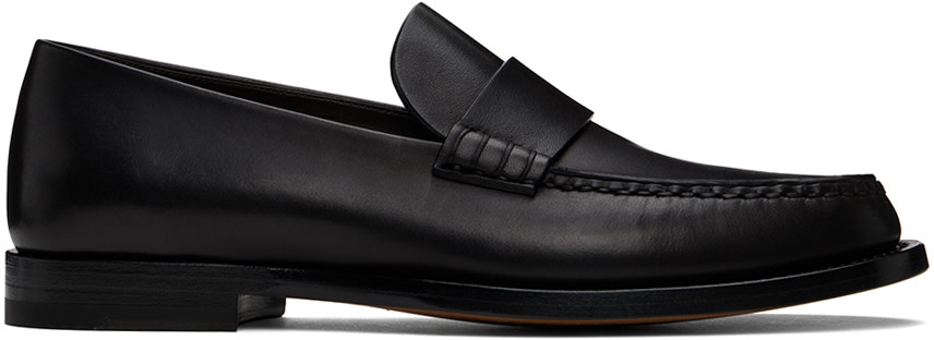 靴 THE ROW NOVUS MOCASSIN BLACK The Row: Black Novus Loafers | SSENSE