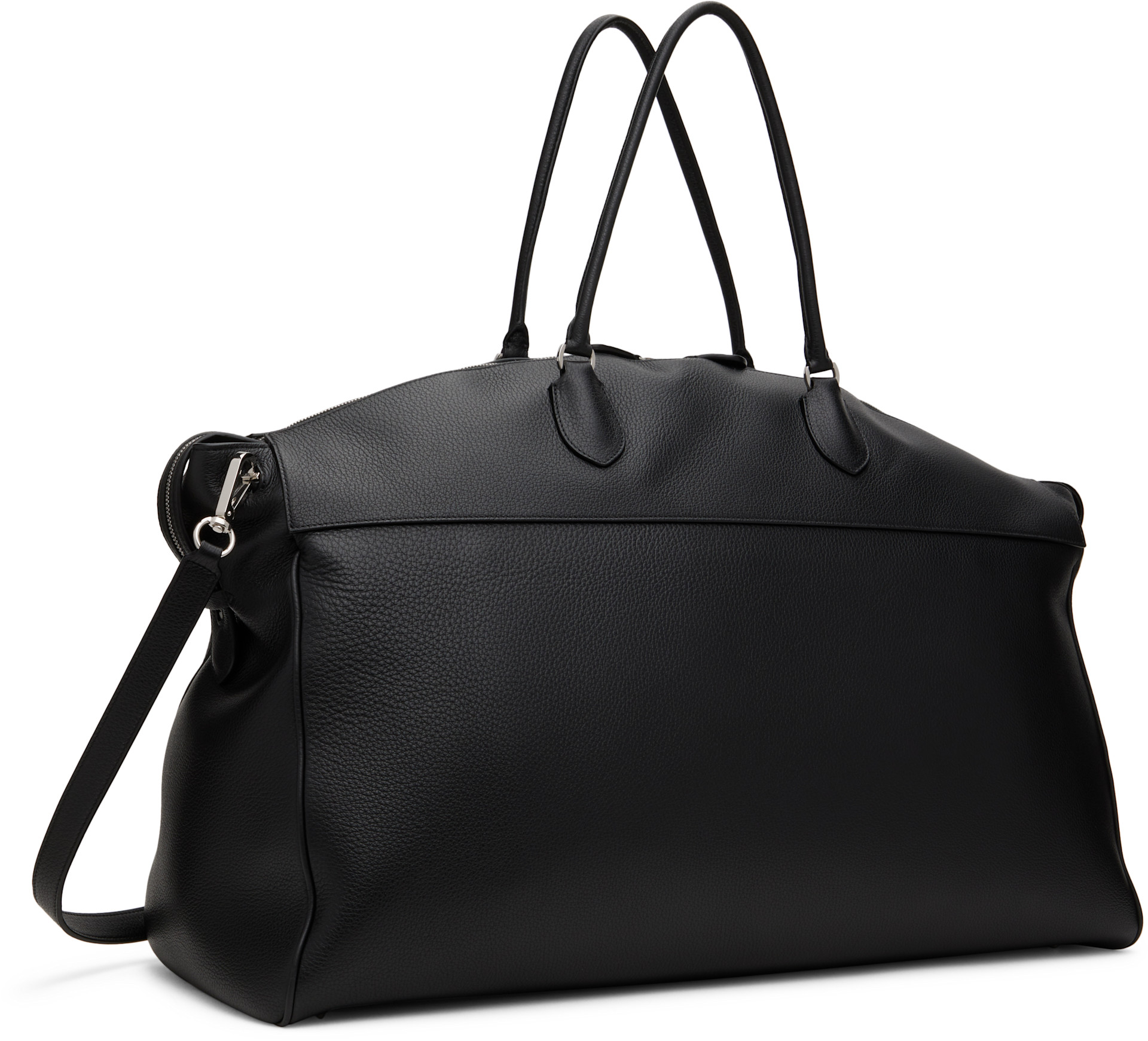THE ROW ブラックショルダーバッグ The Row: Black XL George Travel Bag | SSENSE