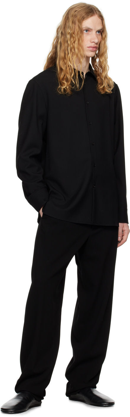 The Row: Black Beto Shirt | SSENSE