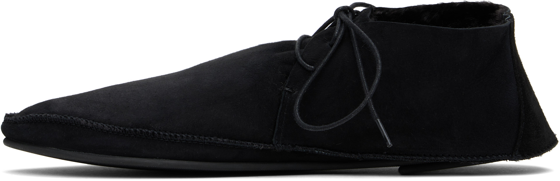 The Row: Black Tyler Lace Up Derbys | SSENSE