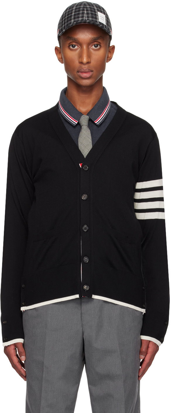 THOM BROWNE. SIZE.1 4BARカーディガン Wool 4-Bar V-Neck Cardigan | Thom Browne