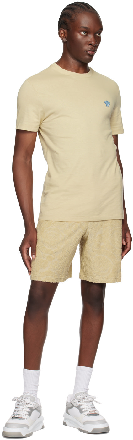 Versace - Beige Barocco Jacquard Shorts