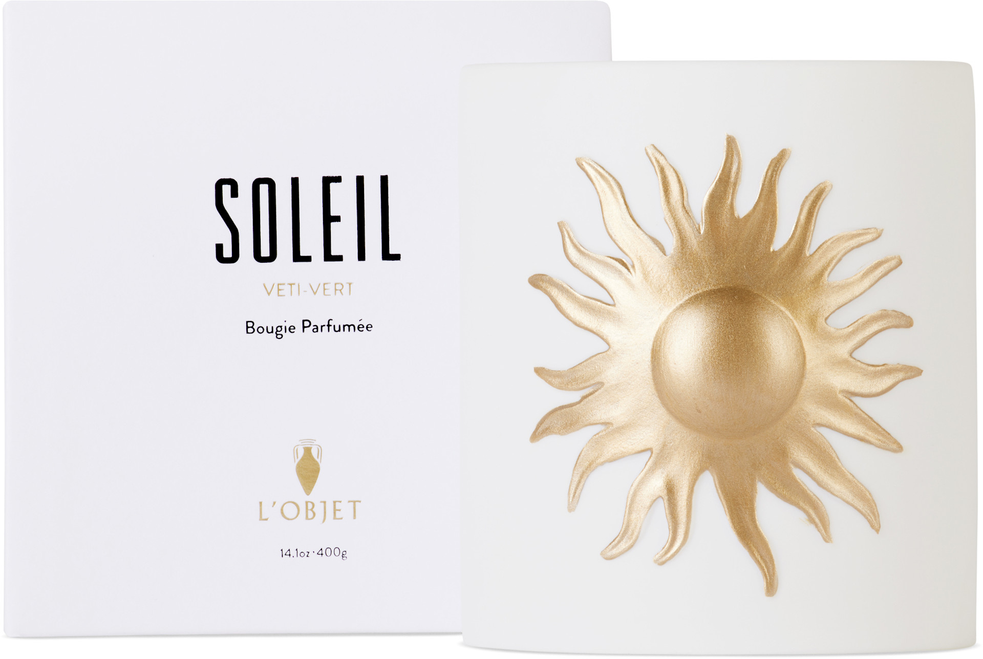 L’OBJET - Bougie à image de soleil - Veti-Vert, 400 g