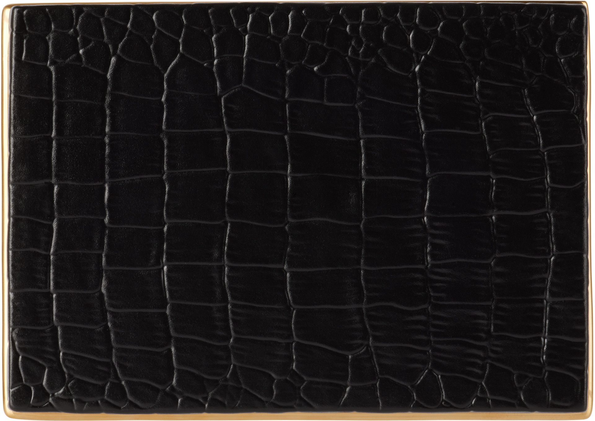 L'OBJET - Black Crocodile Playing Cards & Case Set
