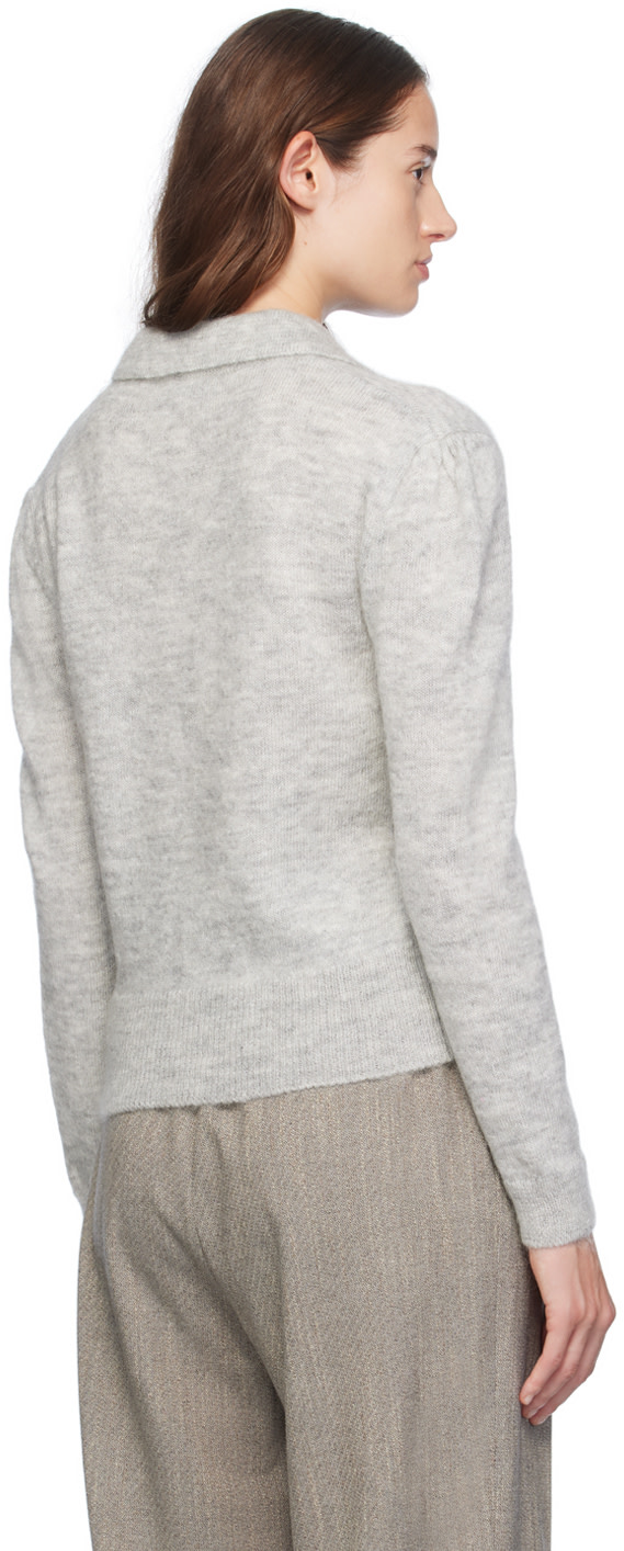 AMOMENTO - Pull gris en mohair