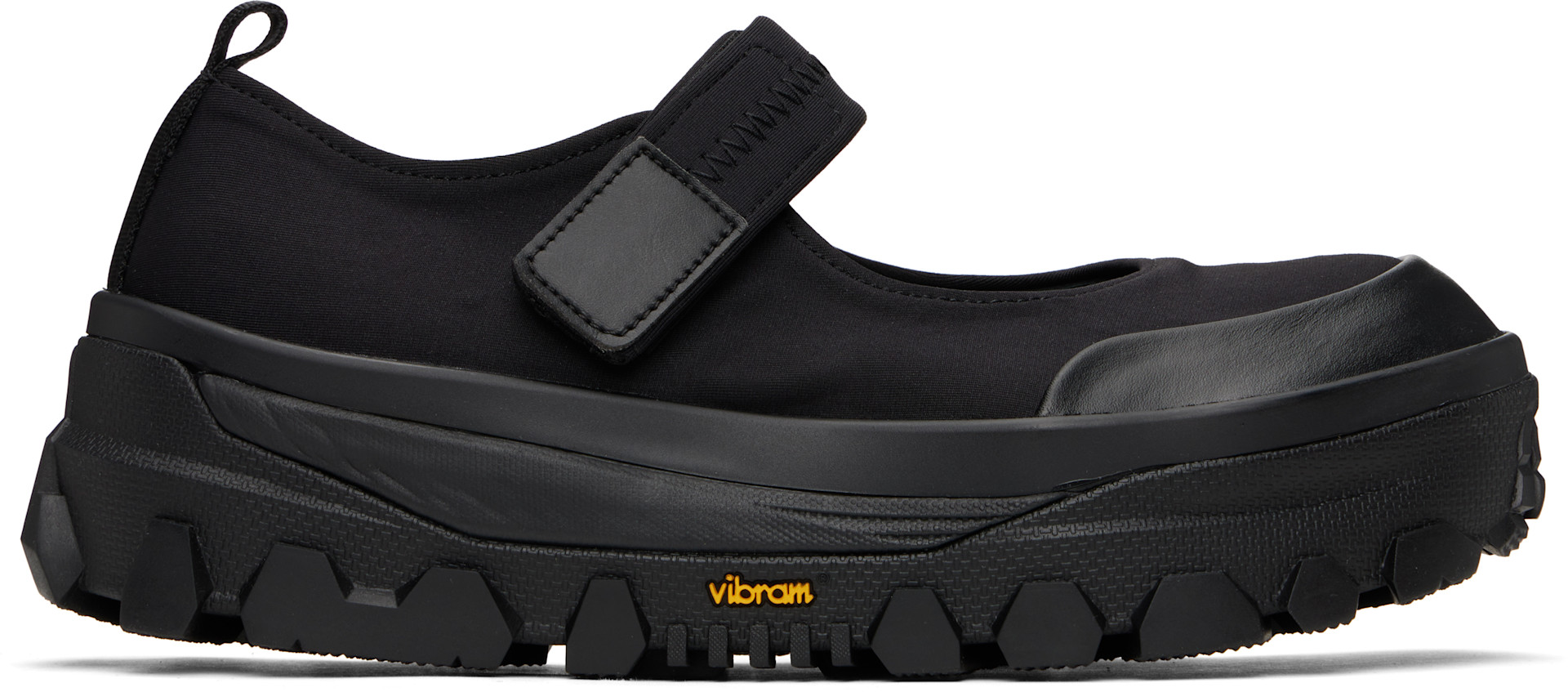 AMOMENTO: Black Vibram Mary Jane Ballerina Flats | SSENSE