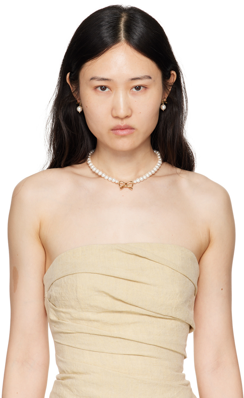 Numbering - Collier #9701 blanc et doré